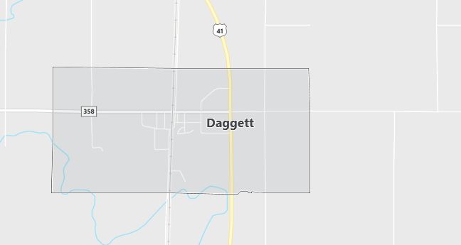 Map of Daggett, MI