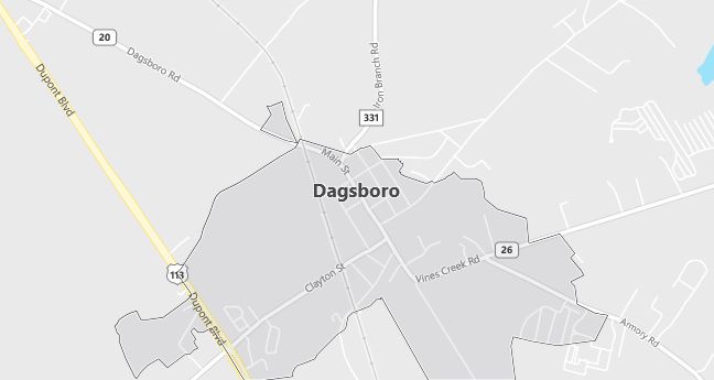 Map of Dagsboro, DE