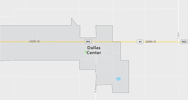 Map of Dallas Center, IA