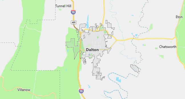 Map of Dalton, GA