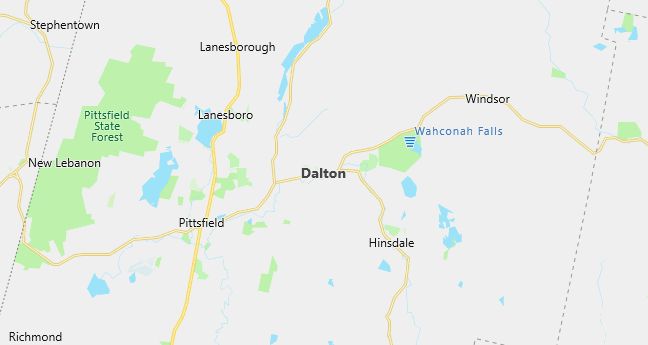 Map of Dalton, MA