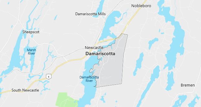 Map of Damariscotta, ME