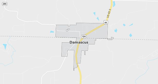 Map of Damascus, AR