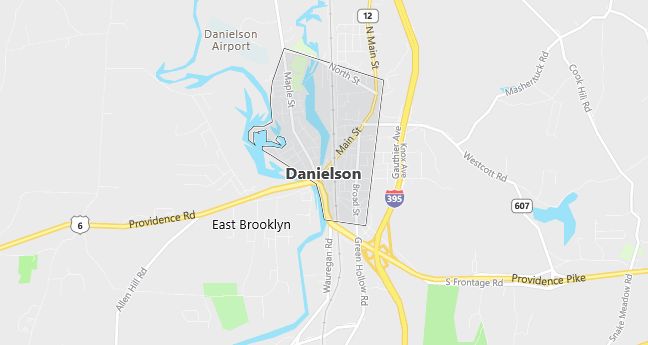 Map of Danielson, CT