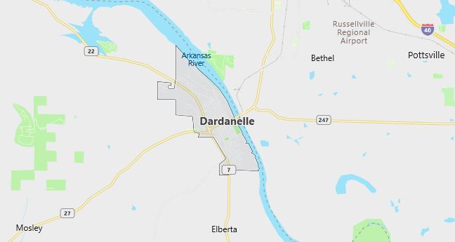 Map of Dardanelle, AR