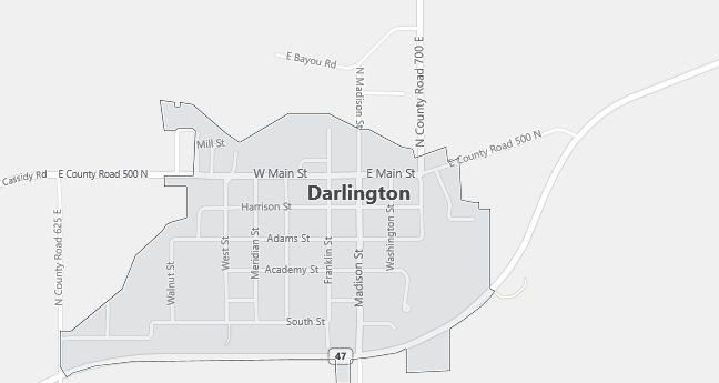 Map of Darlington, IN