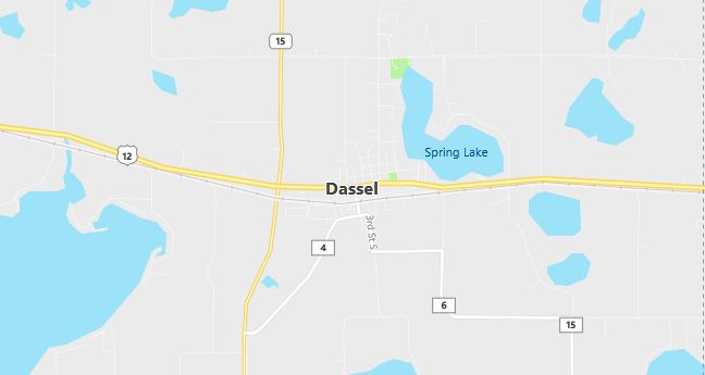 Map of Dassel, MN