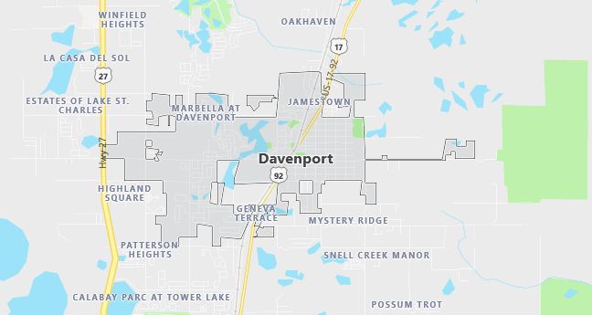 Map of Davenport, FL