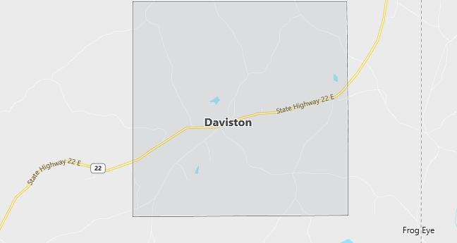 Map of Daviston, AL