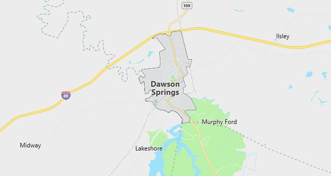 Map of Dawson Springs, KY