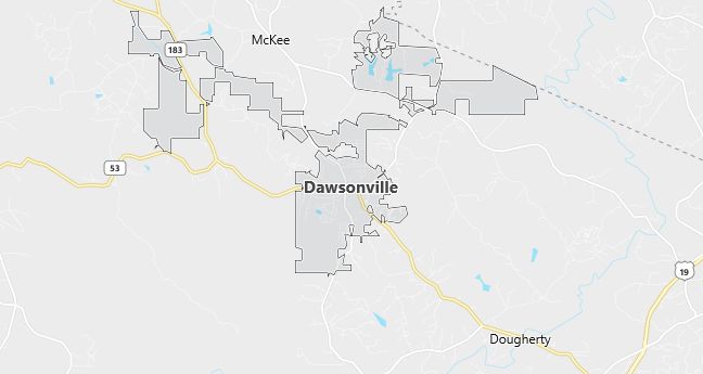 Map of Dawsonville, GA