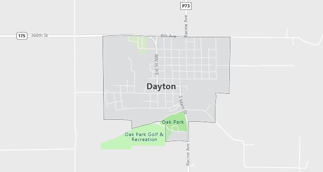 Map of Dayton, IA