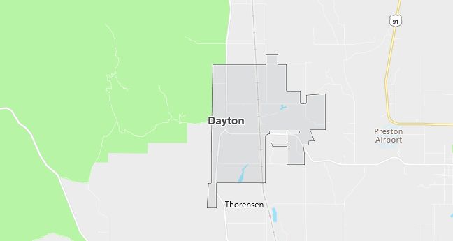 Map of Dayton, ID