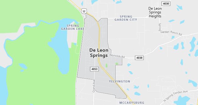 Map of De Leon Springs, FL