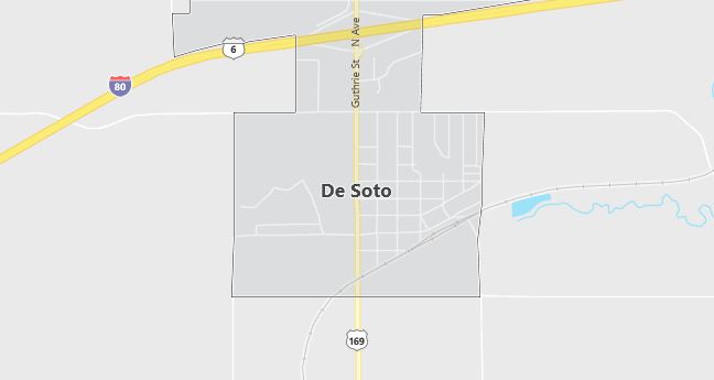 Map of De Soto, IA