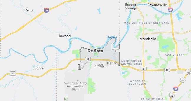 Map of De Soto, KS