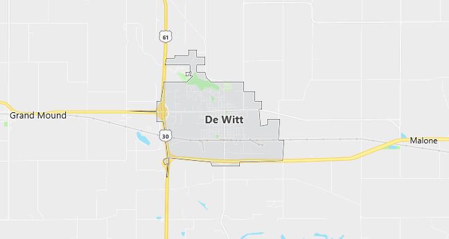 Map of De Witt, IA