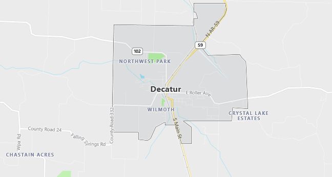 Map of Decatur, AR