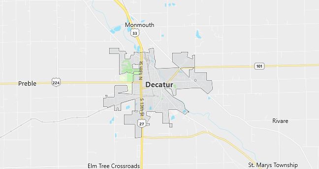 Map of Decatur, IN