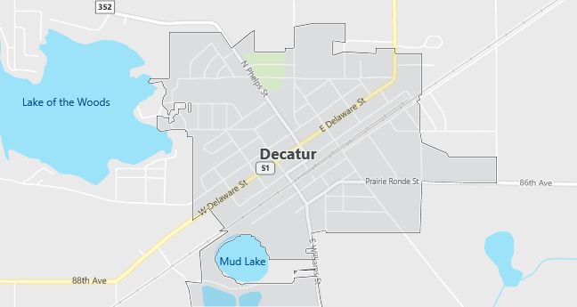 Map of Decatur, MI