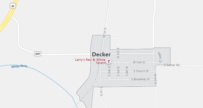 Map of Decker, IN