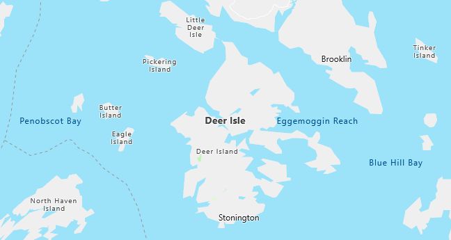 Map of Deer Isle, ME