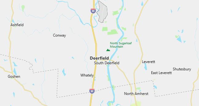 Map of Deerfield, MA