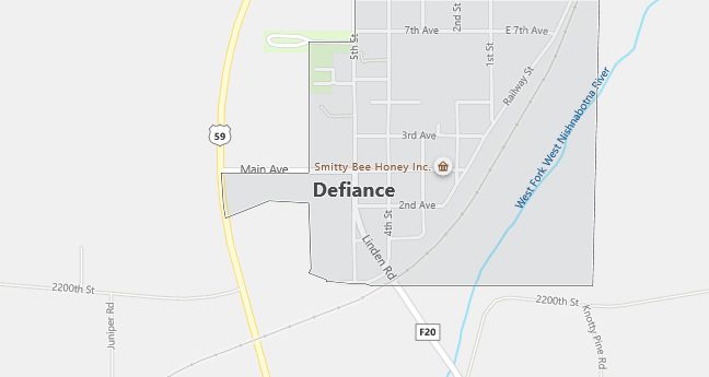 Map of Defiance, IA