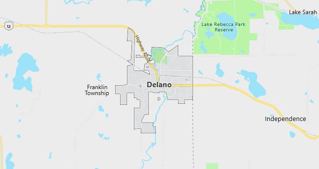 Map of Delano, MN