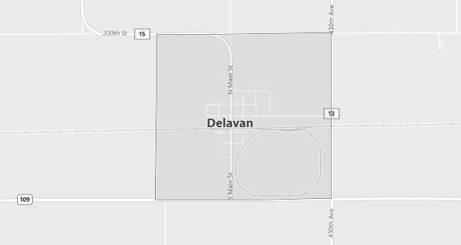 Map of Delavan, MN