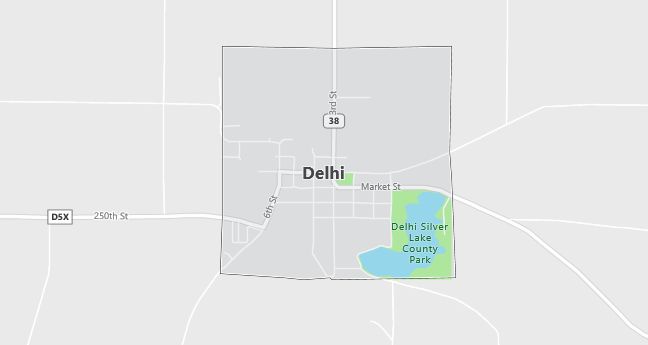 Map of Delhi, IA