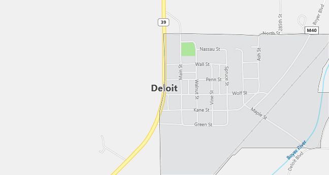 Map of Deloit, IA