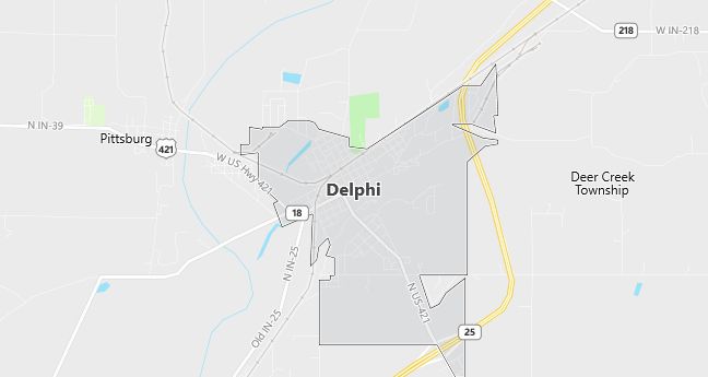 Map of Delphi, IN