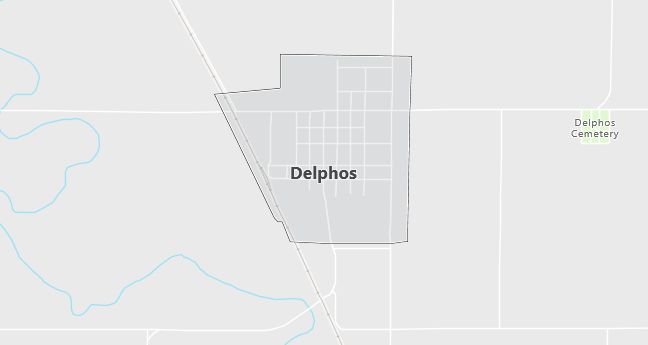 Map of Delphos, KS