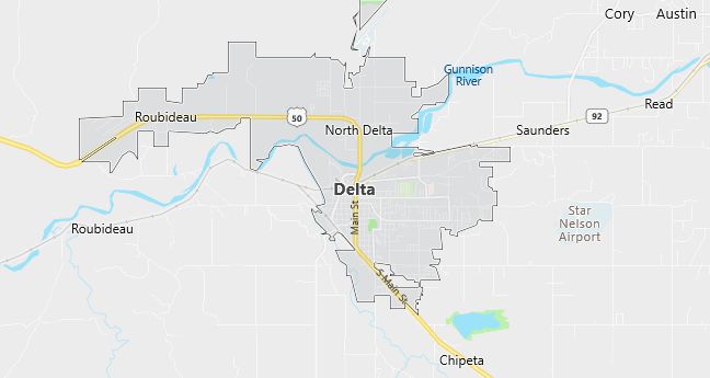 Map of Delta, CO