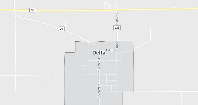 Map of Delta, IA