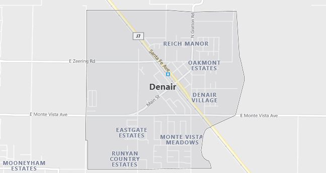 Map of Denair, CA