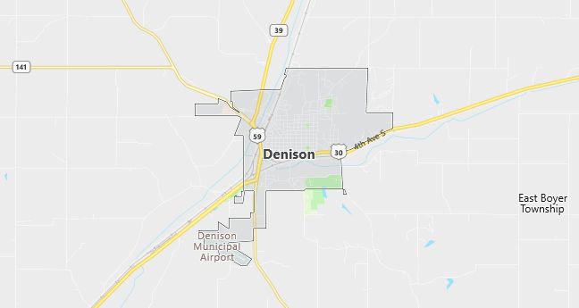 Map of Denison, IA