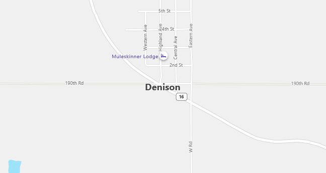 Map of Denison, KS