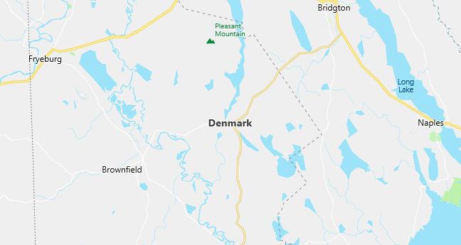 Map of Denmark, ME