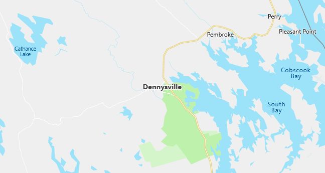 Map of Dennysville, ME