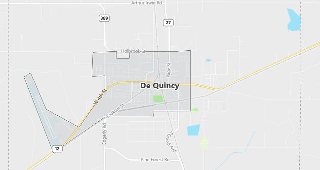 Map of Dequincy, LA