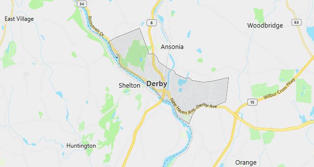 Map of Derby, CT