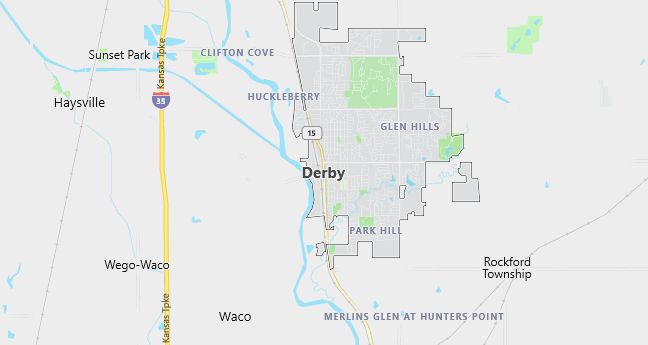 Map of Derby, KS