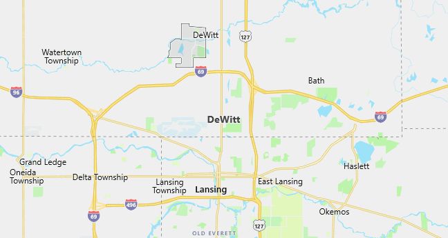 Map of Dewitt, MI