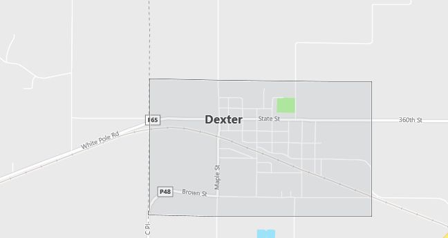 Map of Dexter, IA