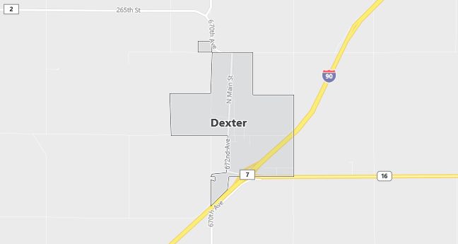 Map of Dexter, MN