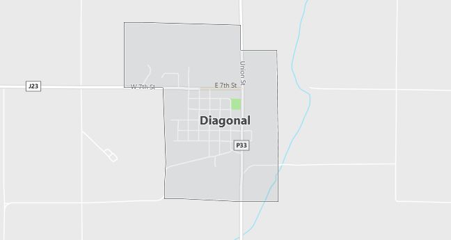 Map of Diagonal, IA