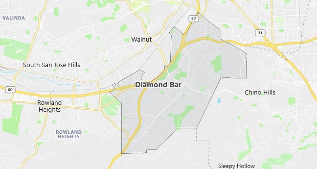 Map of Diamond Bar, CA