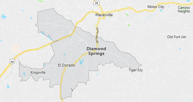 Map of Diamond Springs, CA